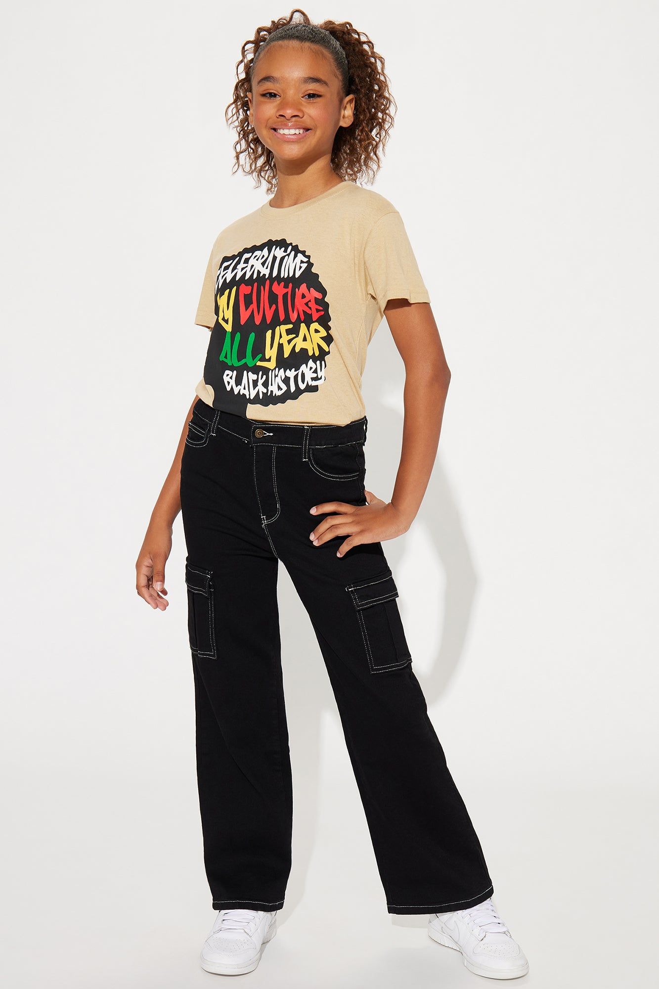 Mini Celebrating All Year Short Sleeve Tee - Sand sold by Fashion Nova product image thumbnail 2