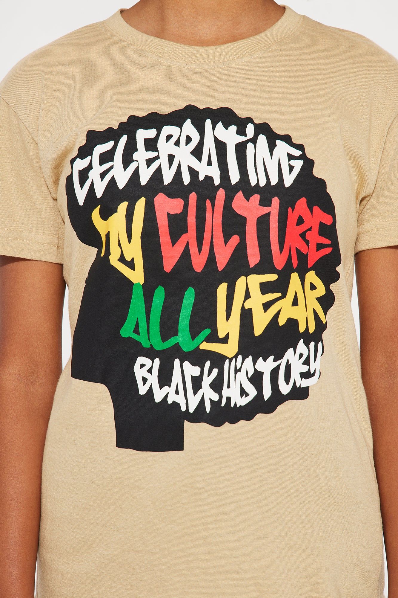 Mini Celebrating All Year Short Sleeve Tee - Sand sold by Fashion Nova product image thumbnail 3