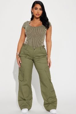 Flying High Cargo Pant - Olive sold by Fashion Nova