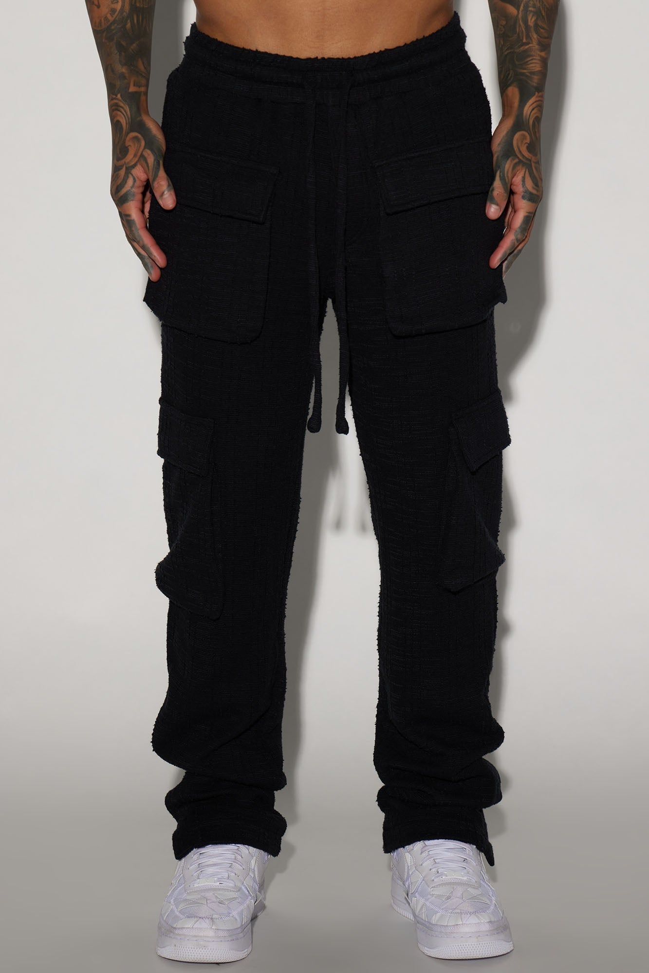 Jordan Textured Snap Cargo Pants - Black sold by Fashion Nova product image thumbnail 3