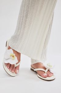Vacay On My Mind Flip Flops - White sold by Fashion Nova