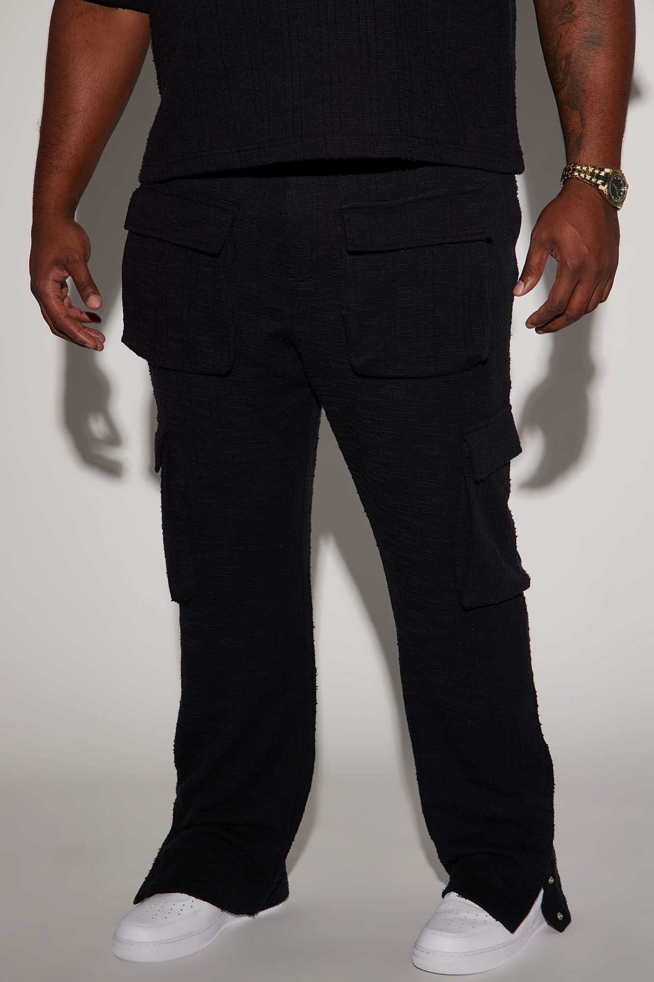 Jordan Textured Snap Cargo Pants - Black sold by Fashion Nova product image thumbnail 5