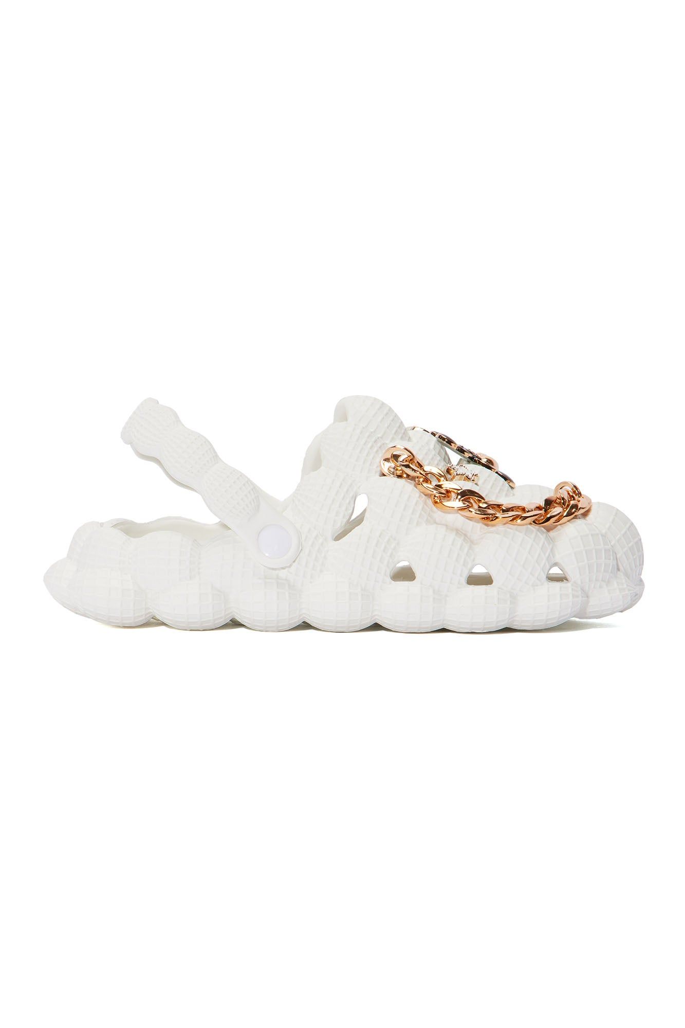 Mini Baddie Vibes Charm Bubble Slides - White sold by Fashion Nova product image thumbnail 5