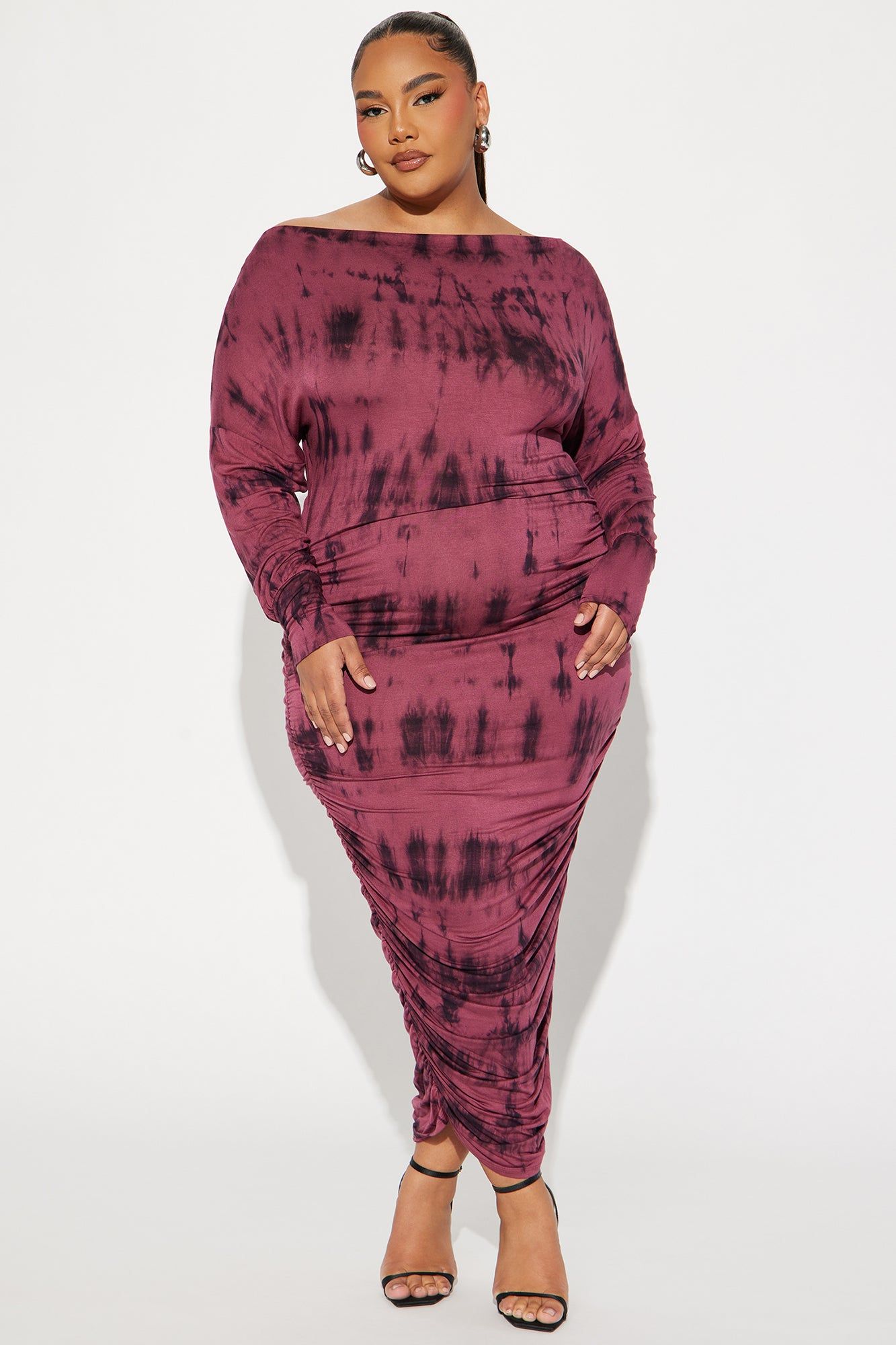 Hailey One Shoulder Midi Dress - Burgundy sold by Fashion Nova product image thumbnail 4