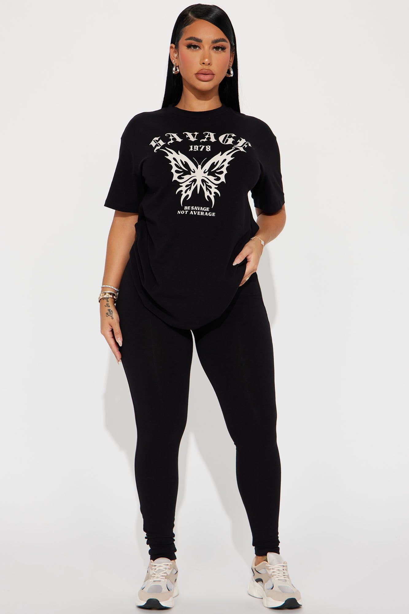 Be Savage Legging Set - Black sold by Fashion Nova