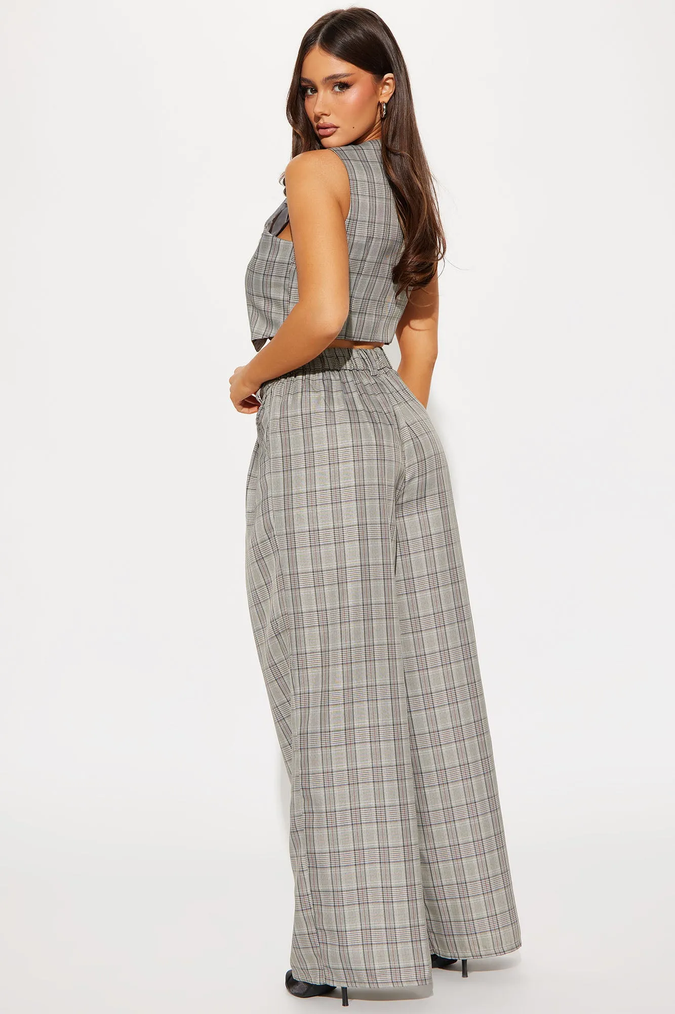Brittany Plaid Vest Set - Grey/combo sold by Fashion Nova product image thumbnail 3