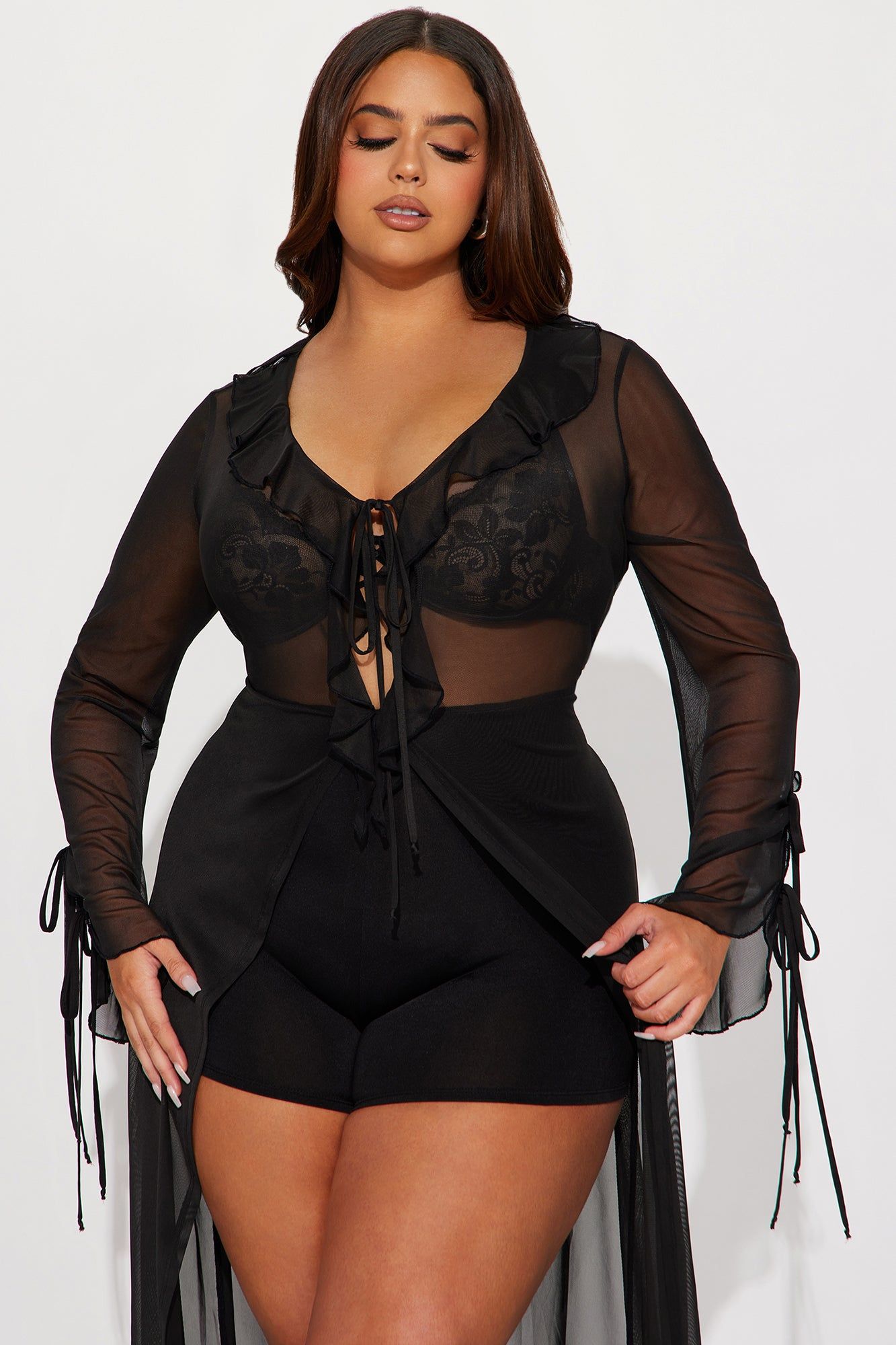 Theo Maxi Romper - Black sold by Fashion Nova product image thumbnail 5