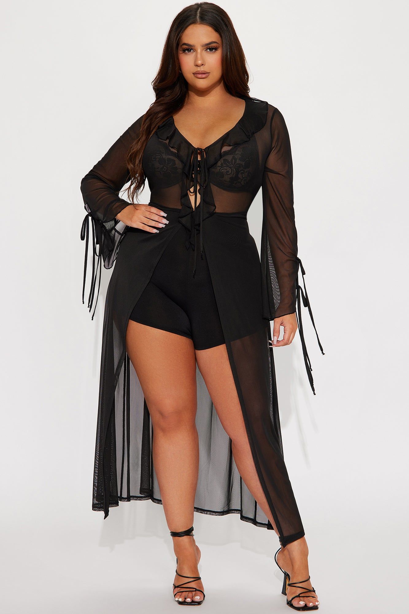 Theo Maxi Romper - Black sold by Fashion Nova product image thumbnail 4