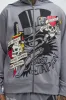 Ed Hardy Love Kills Zip Up Hoodie - Grey sold by Fashion Nova