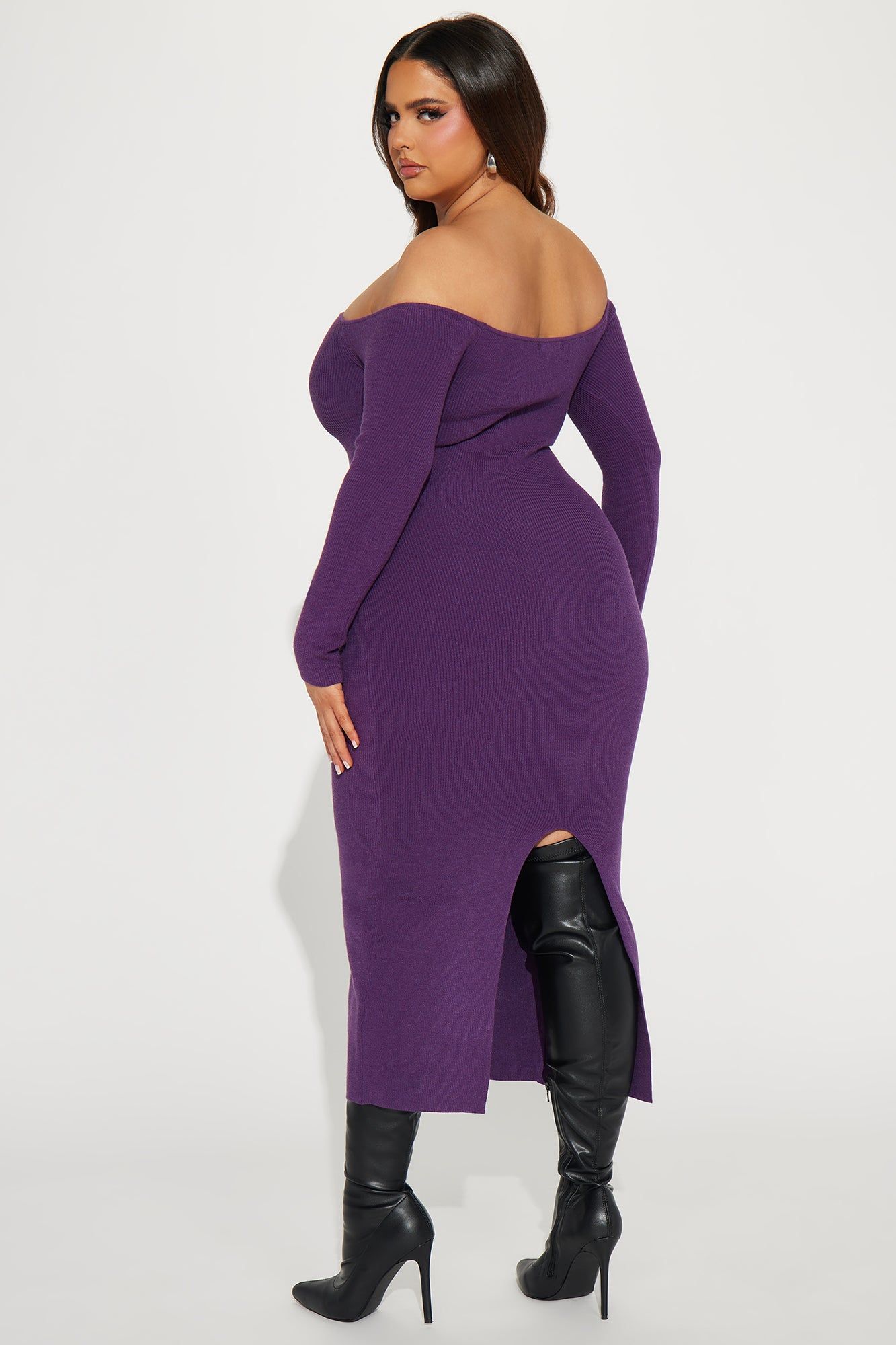 Regina Sweater Maxi Dress - Eggplant sold by Fashion Nova product image thumbnail 6