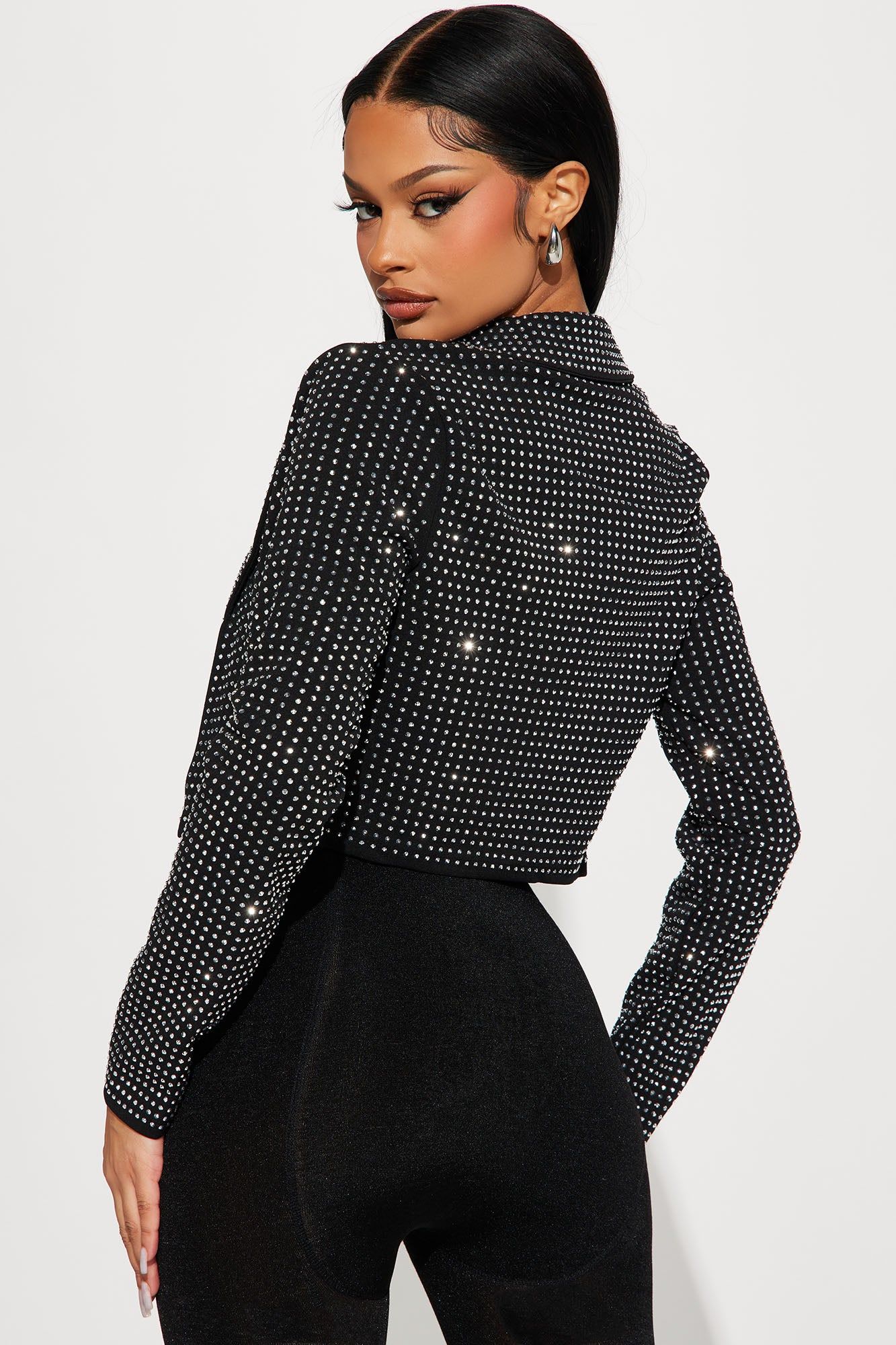 Disco Diva Embellished Blazers - Black sold by Fashion Nova product image thumbnail 3