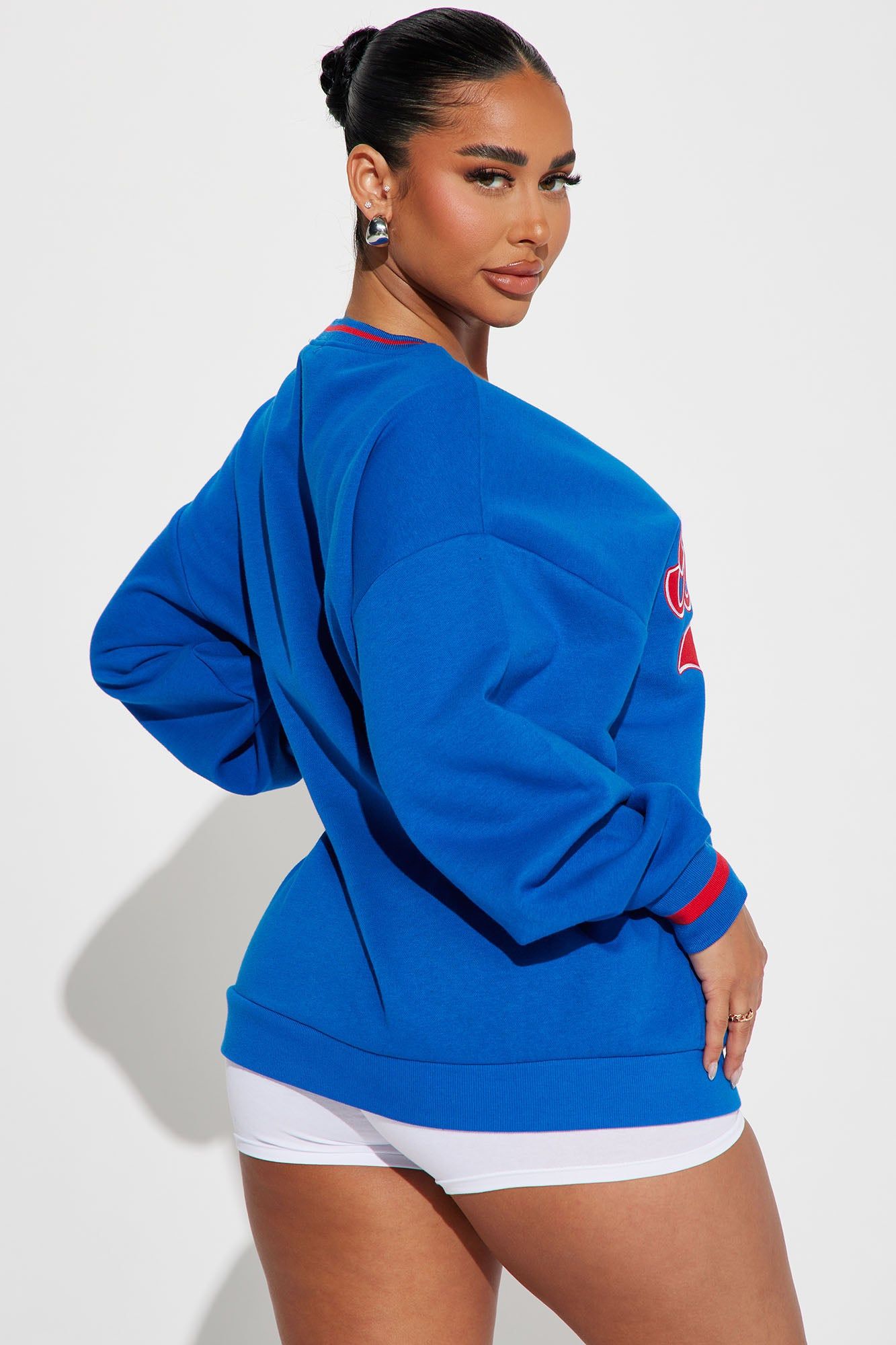Brooklyn All The Way Fleece Lounge Pull Over - Royal sold by Fashion Nova product image thumbnail 4