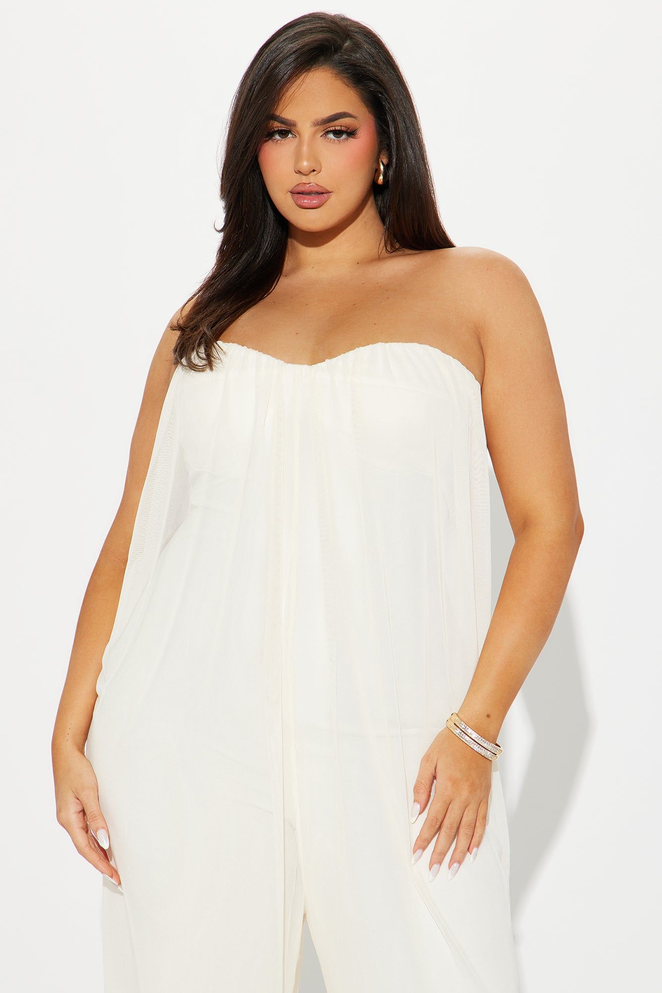 Without Trying Mesh Jumpsuit - Cream sold by Fashion Nova product image thumbnail 5
