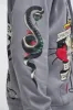 Ed Hardy Love Kills Zip Up Hoodie - Grey sold by Fashion Nova