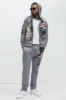 Ed Hardy Love Kills Zip Up Hoodie - Grey sold by Fashion Nova