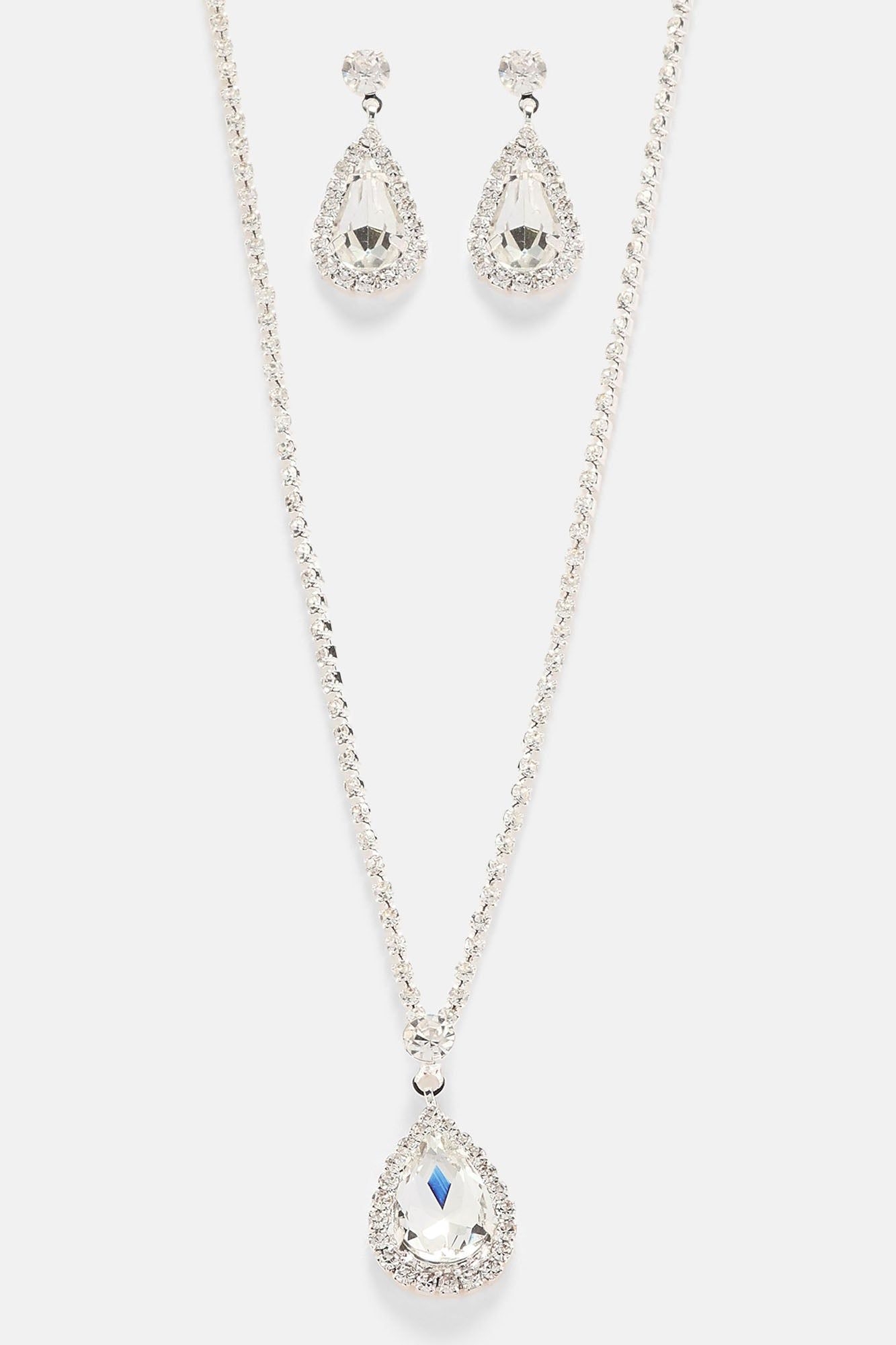 Special Guest Necklace And Earring Set - Silver sold by Fashion Nova product image thumbnail 3