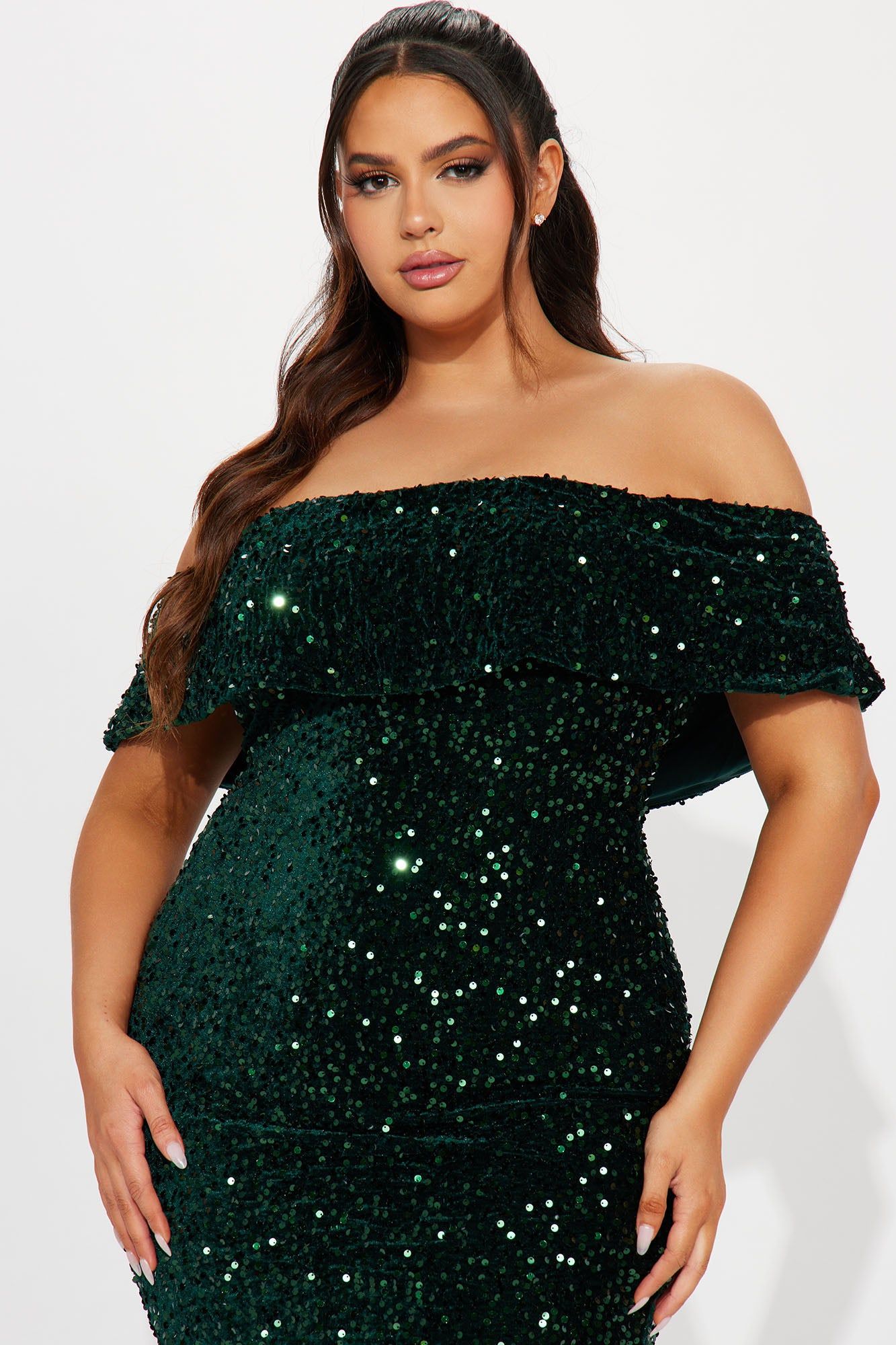 Evelyn Sequin Midi Dress - Hunter sold by Fashion Nova product image thumbnail 5