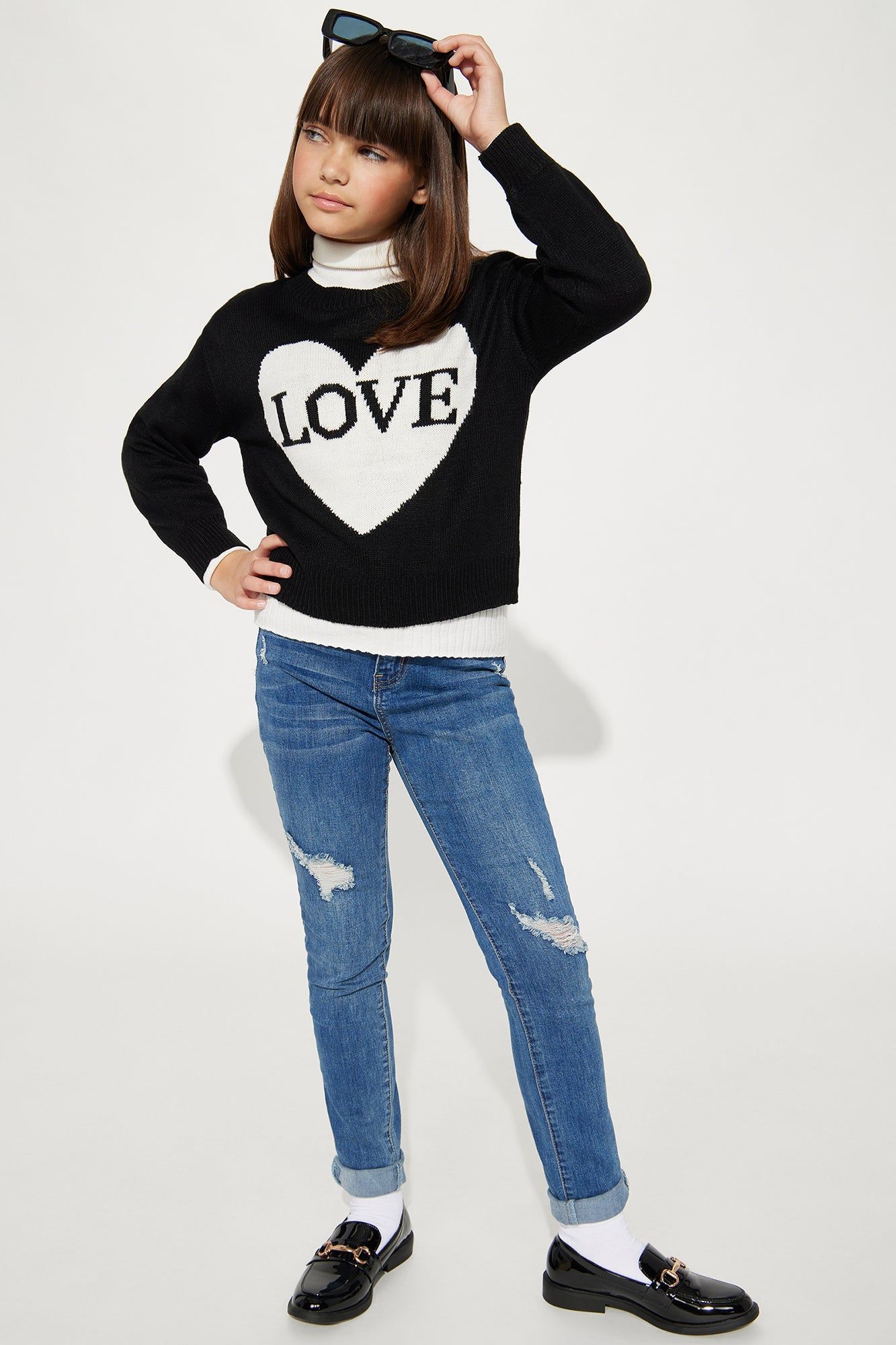 Mini Love Yours Pullover Sweater - Black sold by Fashion Nova product image thumbnail 2