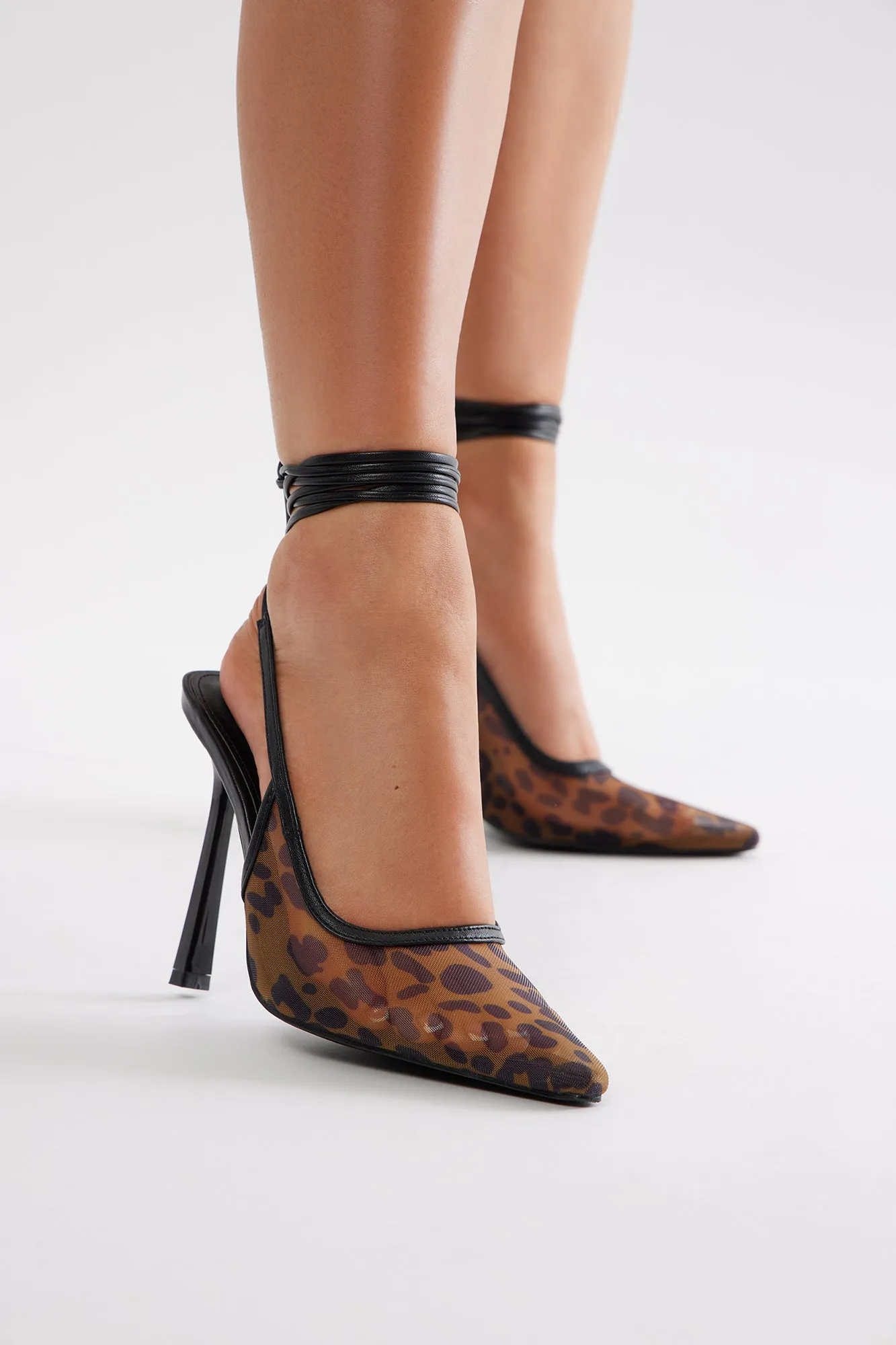 Leia Wrap Up Pumps - Leopard sold by Fashion Nova product image thumbnail 2