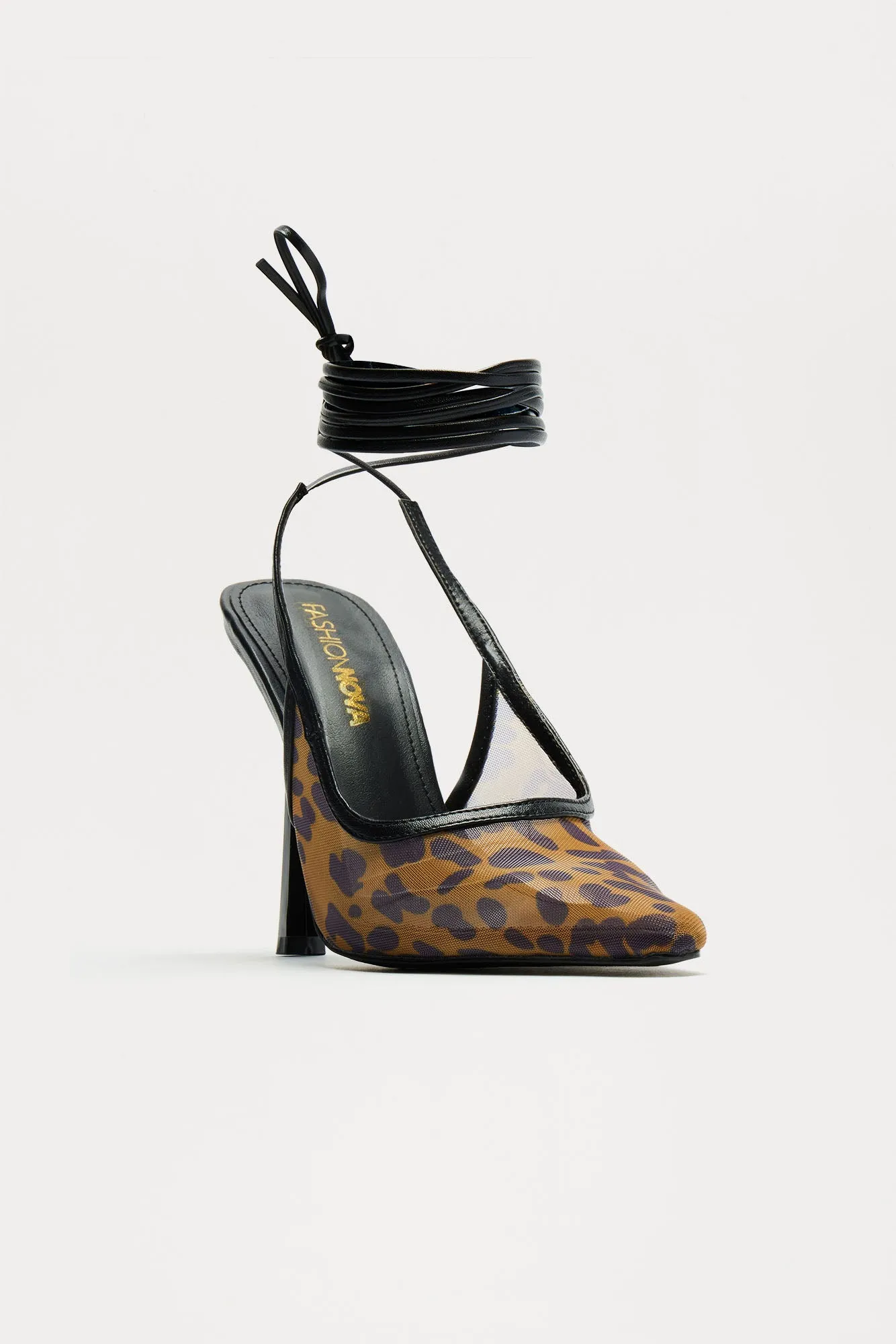 Leia Wrap Up Pumps - Leopard sold by Fashion Nova product image thumbnail 3