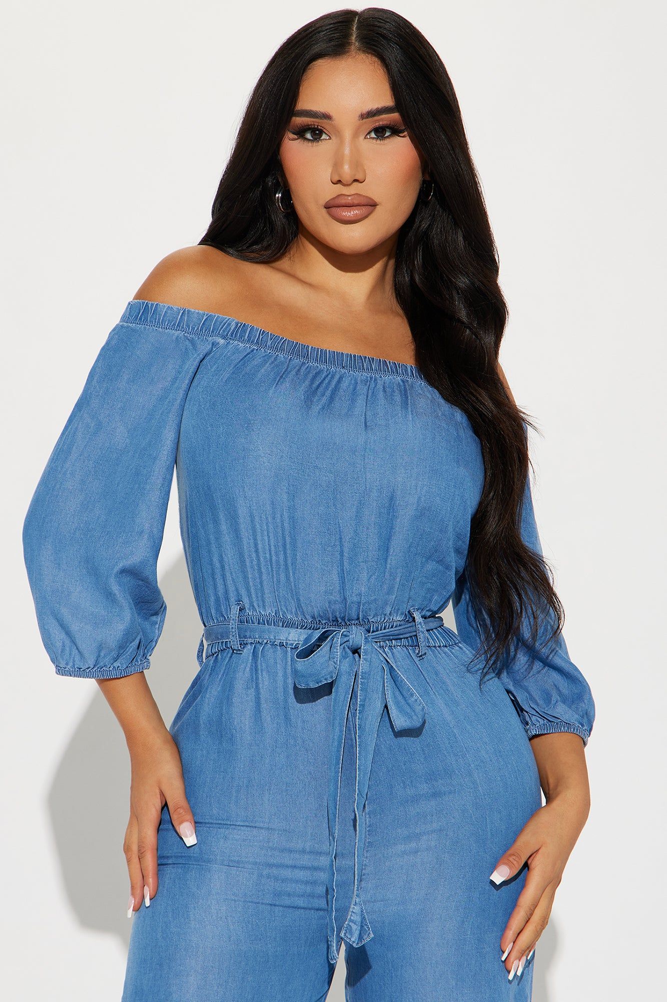 Made For Me Chambray Jumpsuit - Medium Wash sold by Fashion Nova product image thumbnail 2
