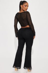 Vanessa Crochet Pant Set - Black sold by Fashion Nova