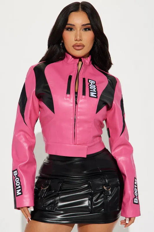 Boom Boom Fitted Jacket - Pink made by Fashion Nova