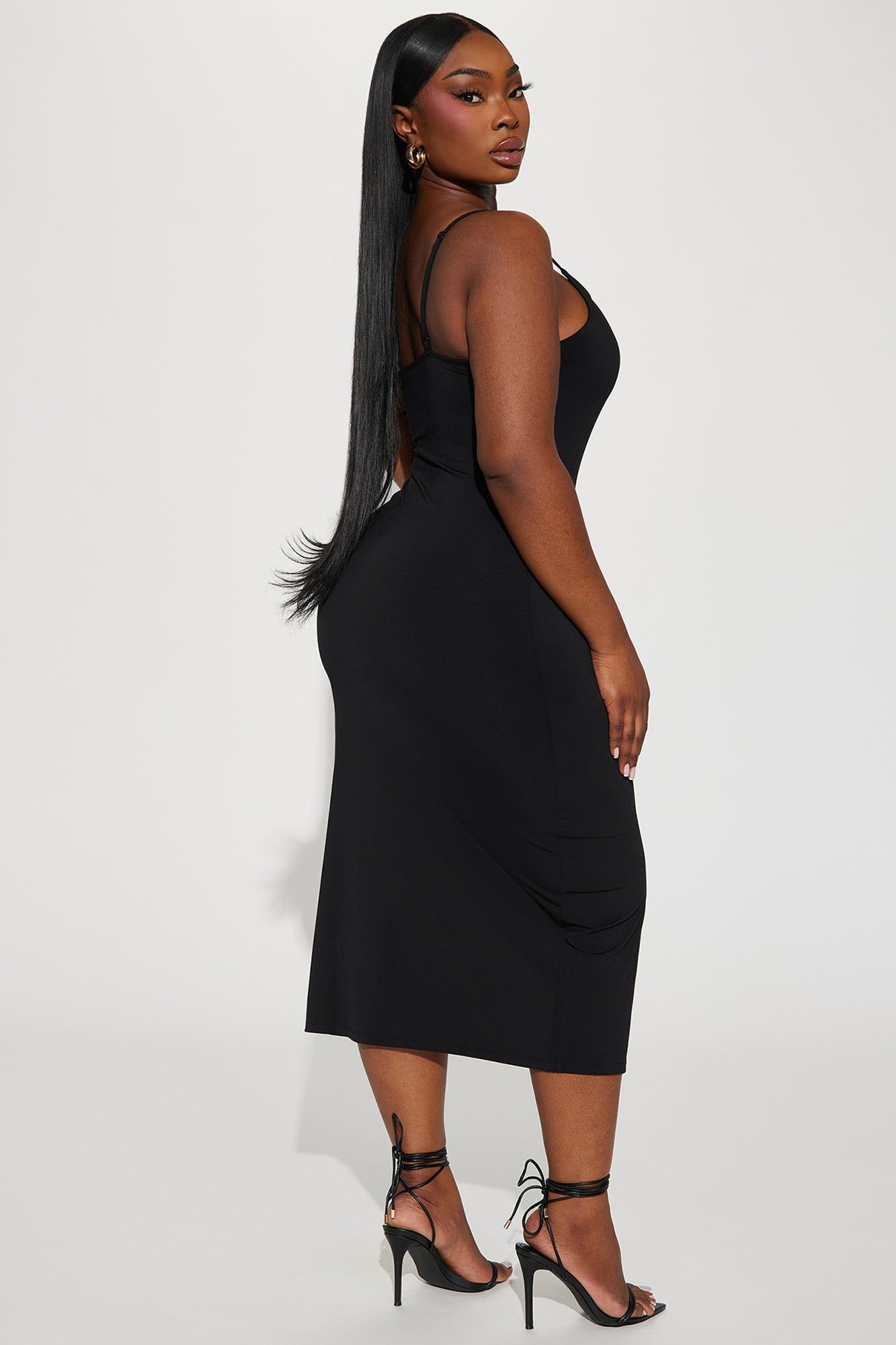 London Cami Midi Dress 11- Black sold by Fashion Nova product image thumbnail 3