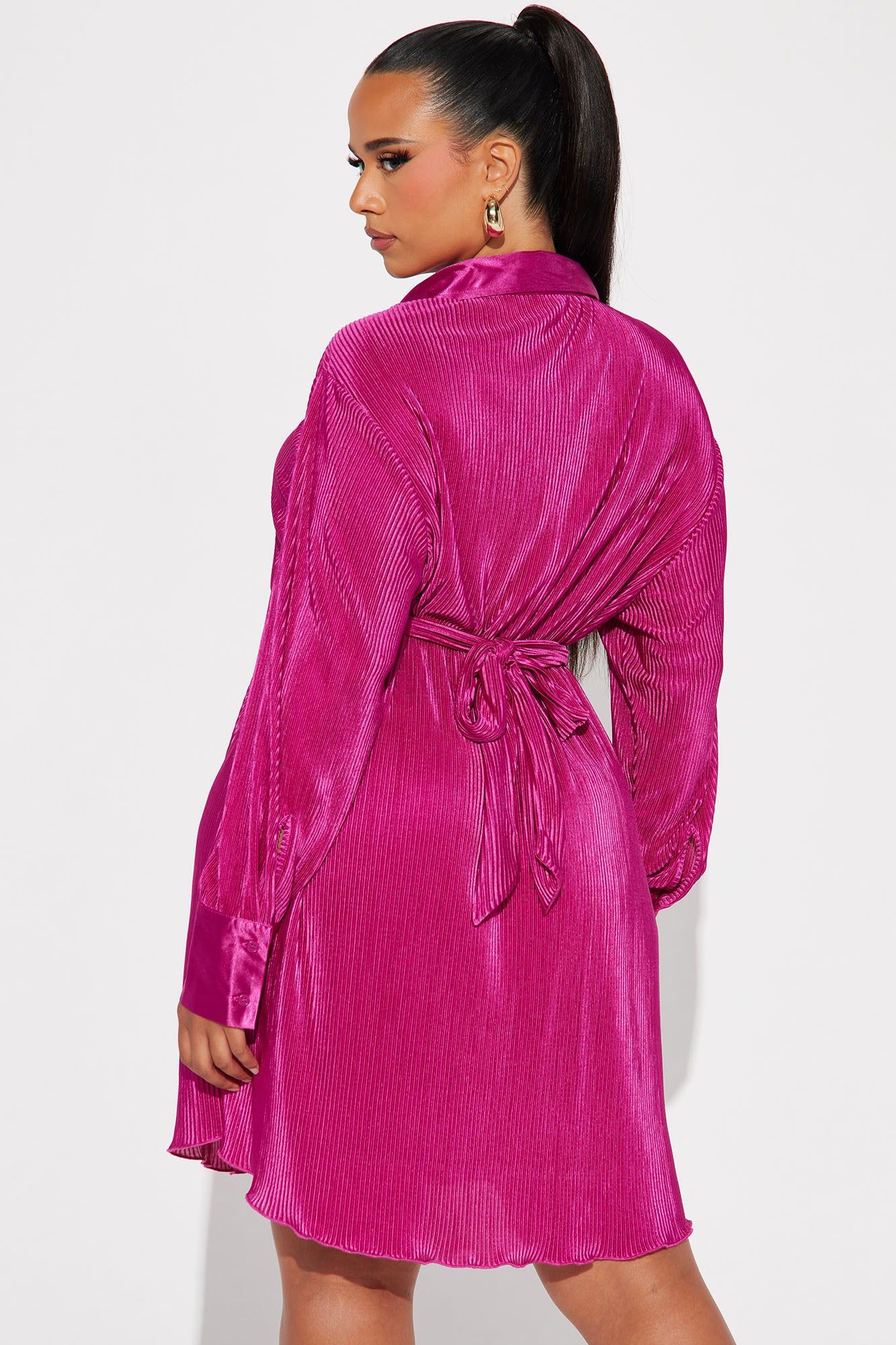 Bailey Plisse Mini Dress - Pink sold by Fashion Nova product image thumbnail 6