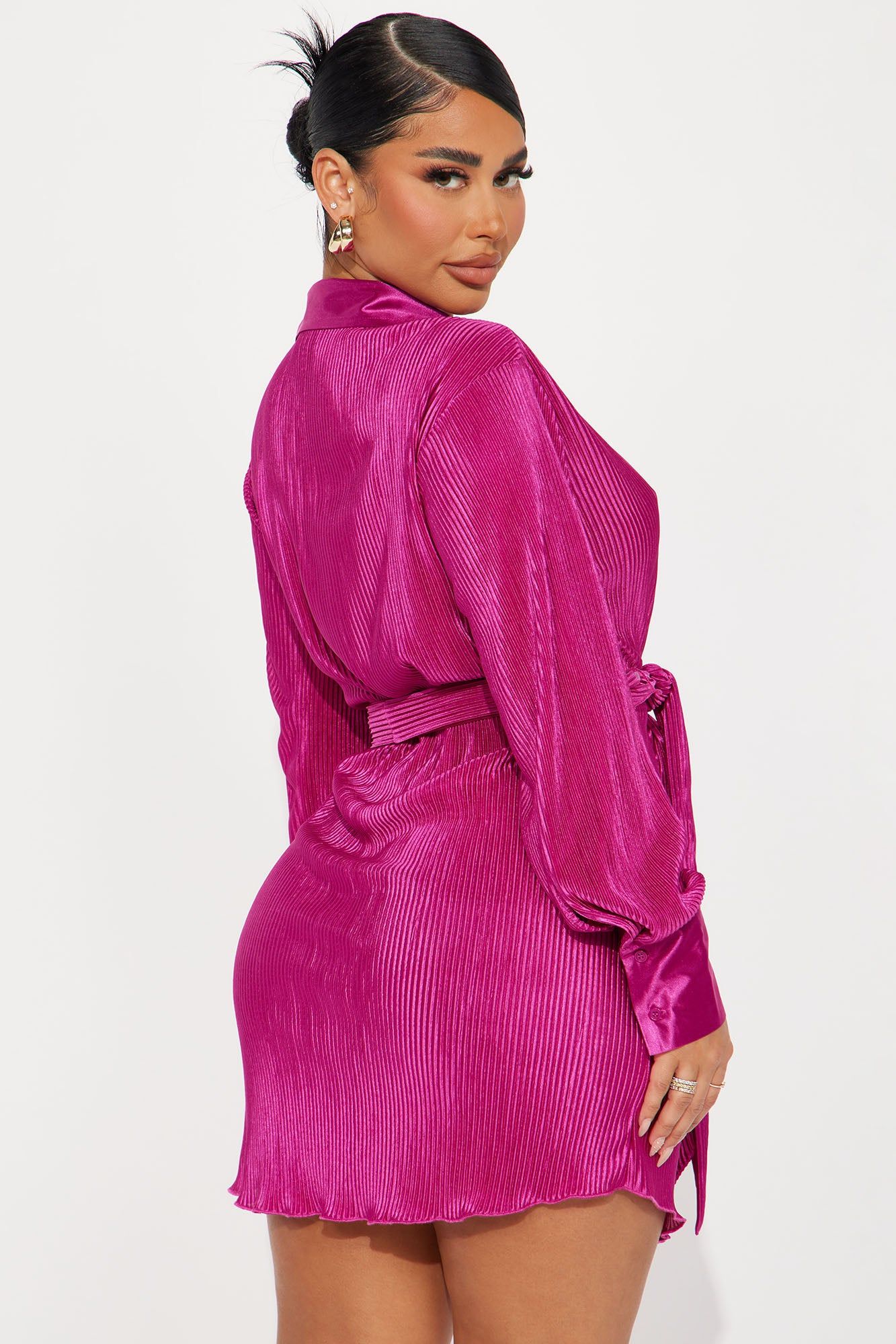 Bailey Plisse Mini Dress - Pink sold by Fashion Nova product image thumbnail 3