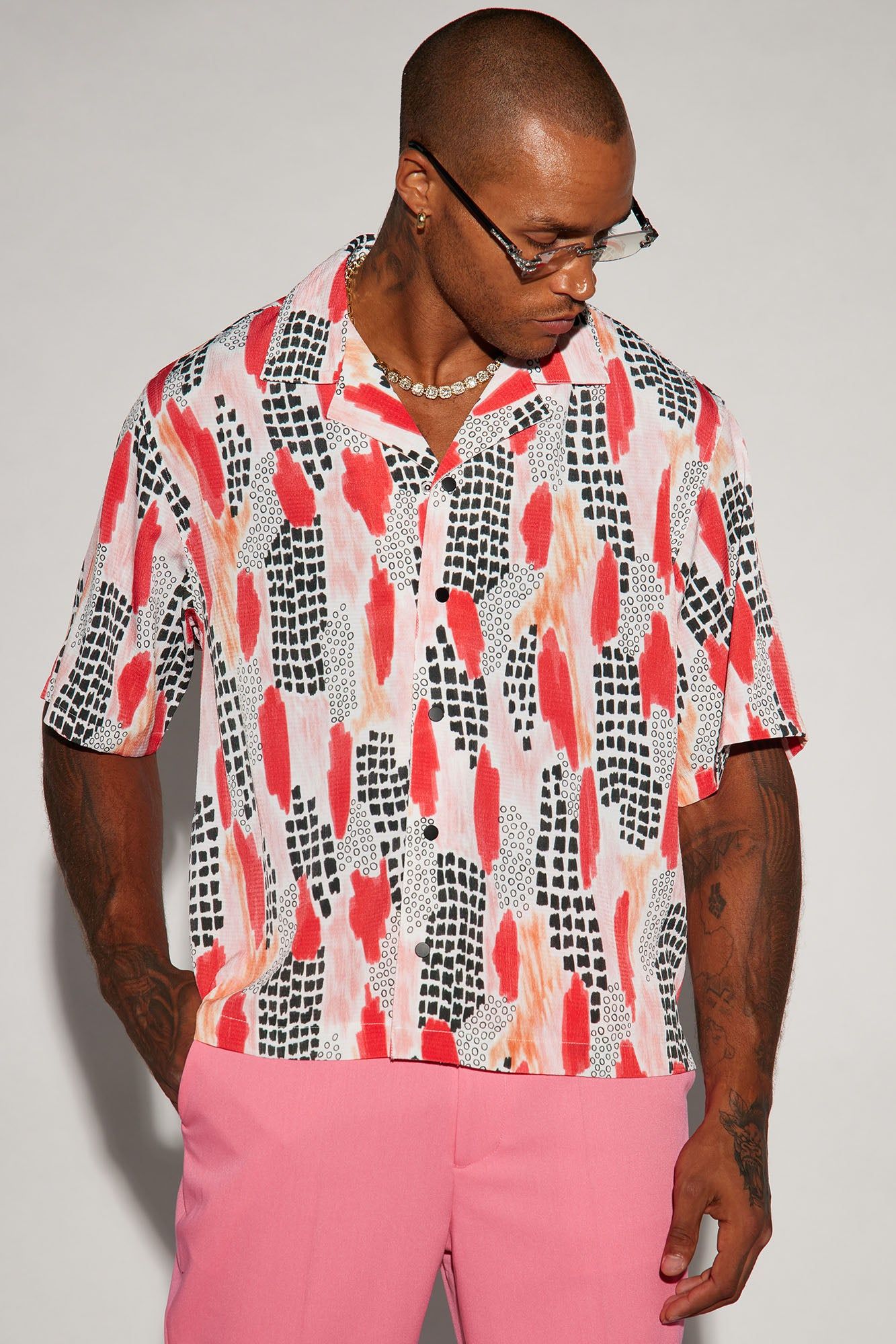 Mini LA Embroidery Tie Front Tee - Pink sold by Fashion Nova product image thumbnail 3