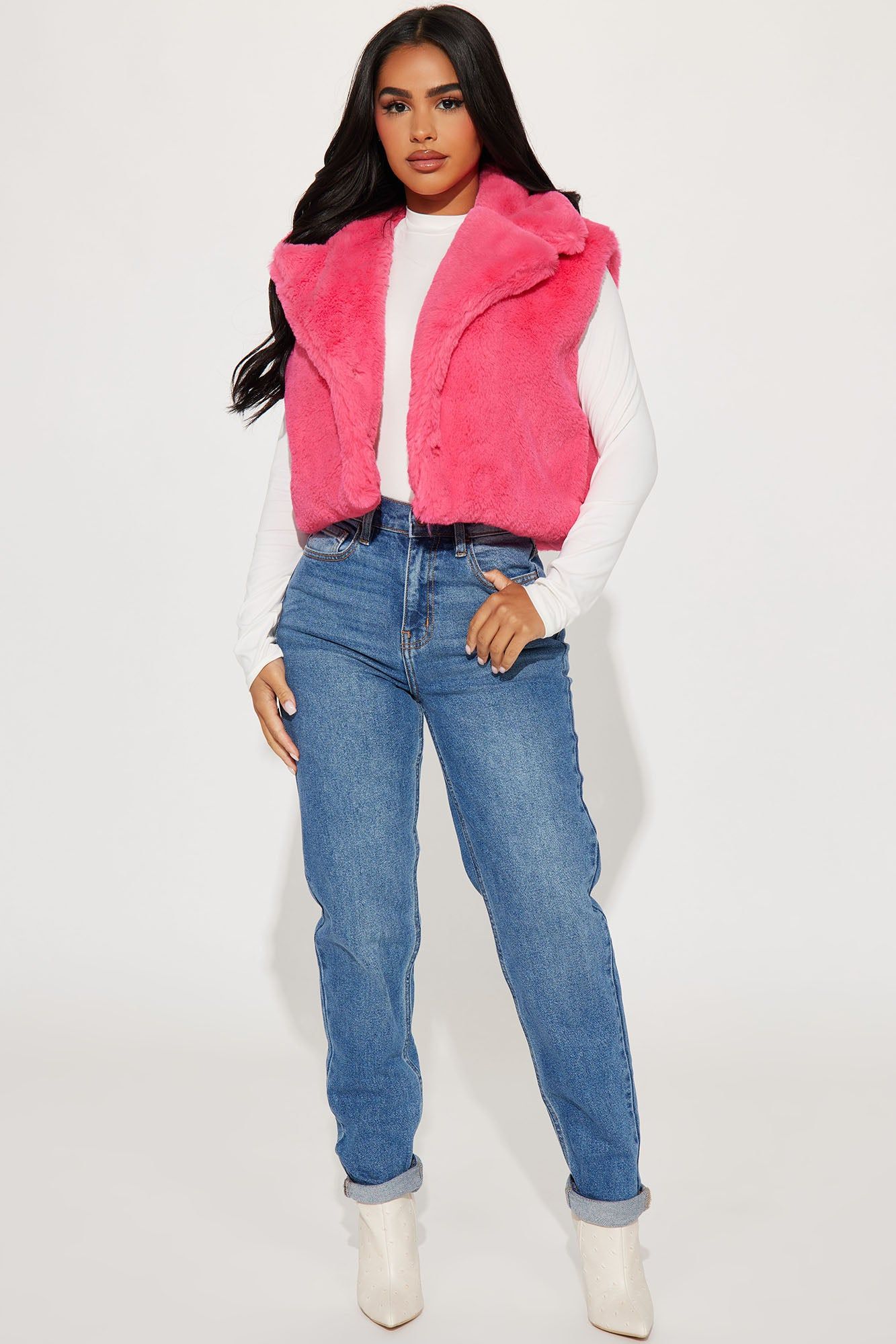 Boujee Babe Faux Fur Vest - Hot Pink sold by Fashion Nova product image thumbnail 2
