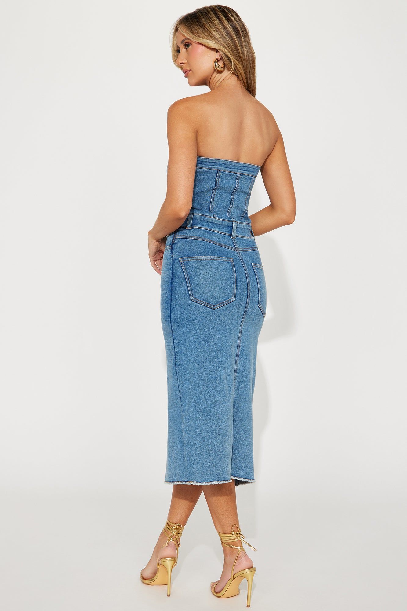 Denim Energy Midi Dress - Light Wash sold by Fashion Nova product image thumbnail 3