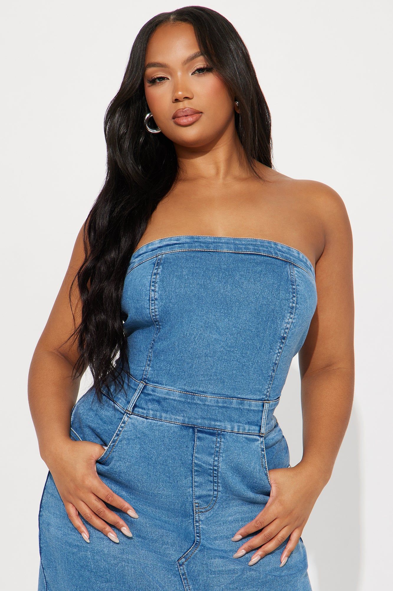 Denim Energy Midi Dress - Light Wash sold by Fashion Nova product image thumbnail 5