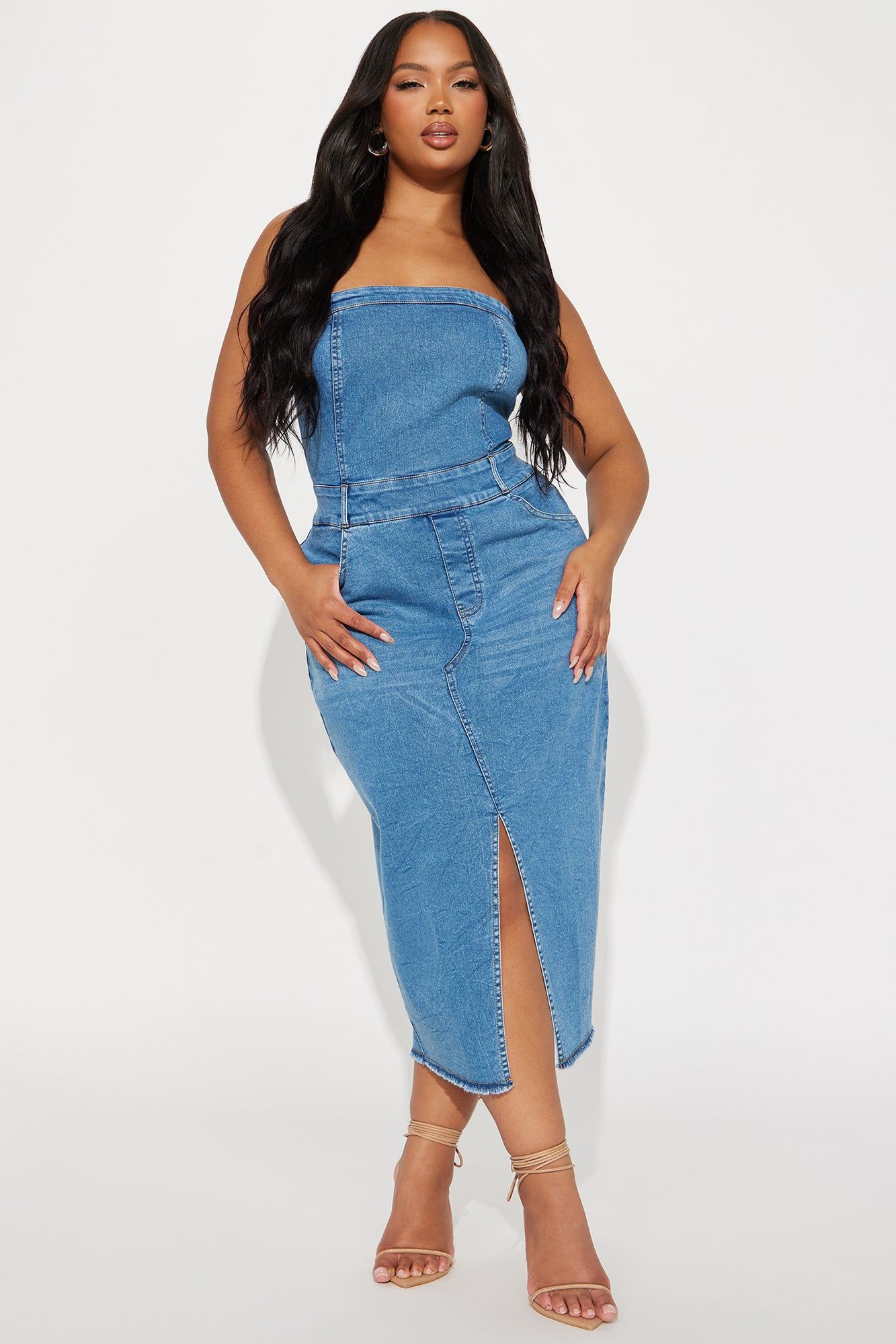 Denim Energy Midi Dress - Light Wash sold by Fashion Nova product image thumbnail 4