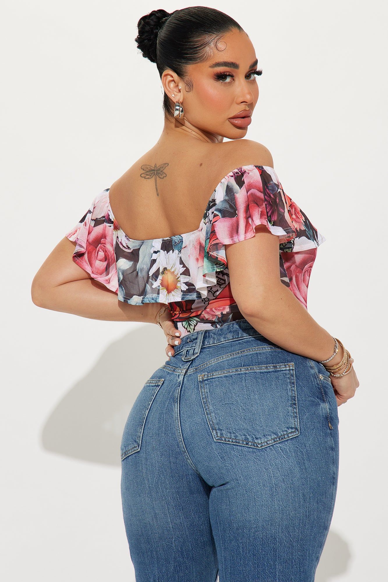 Floral Arrangement Bodysuit - Red/combo sold by Fashion Nova product image thumbnail 4