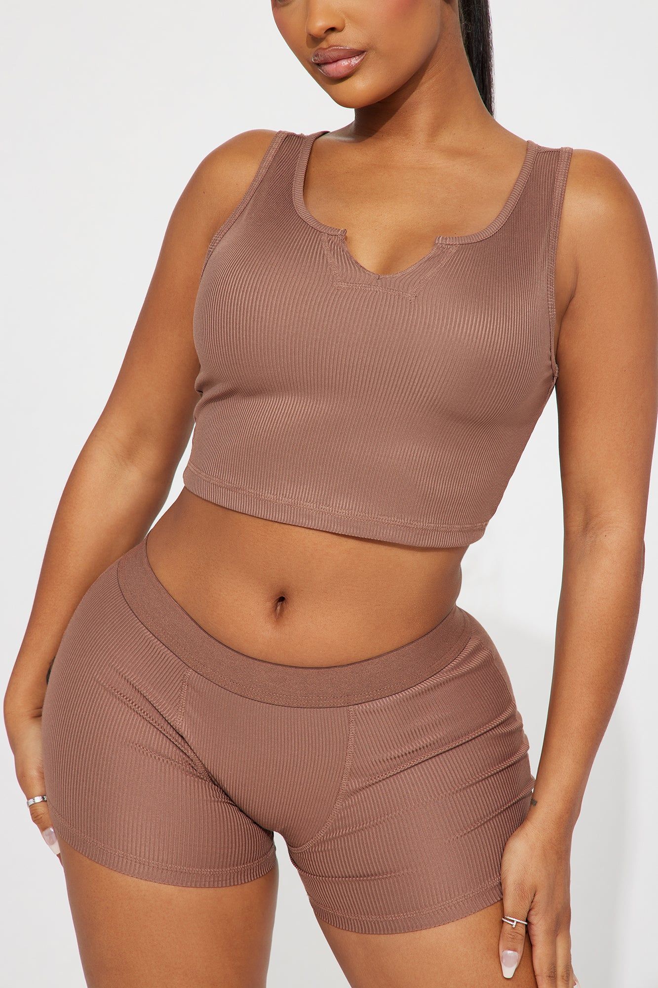 Bedtime Is Optional PJ Boyshort Set - Brown sold by Fashion Nova product image thumbnail 2