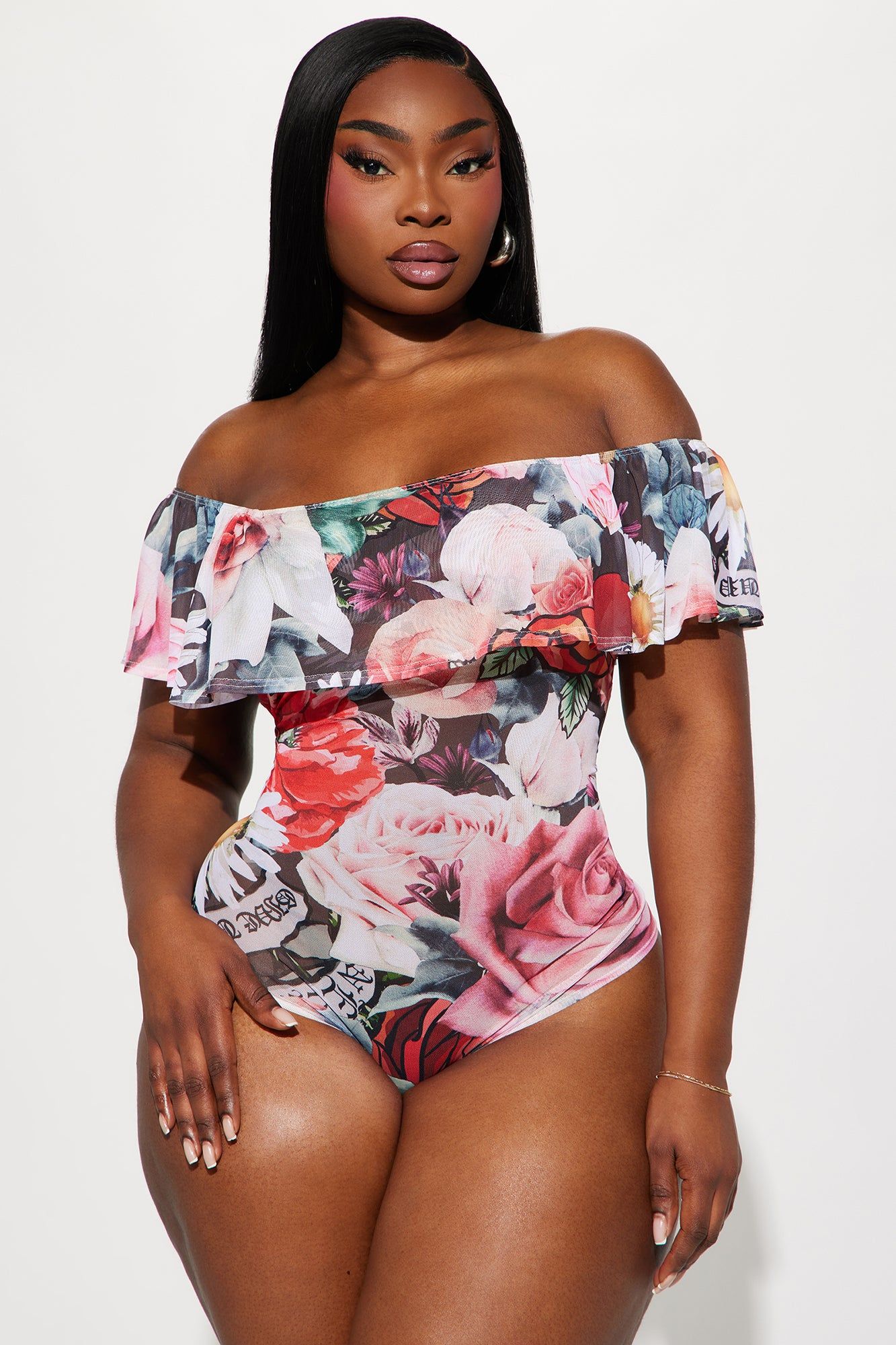 Floral Arrangement Bodysuit - Red/combo sold by Fashion Nova product image thumbnail 5