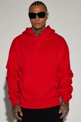 Heavyweight Sweater Hoodie - Red sold by Fashion Nova
