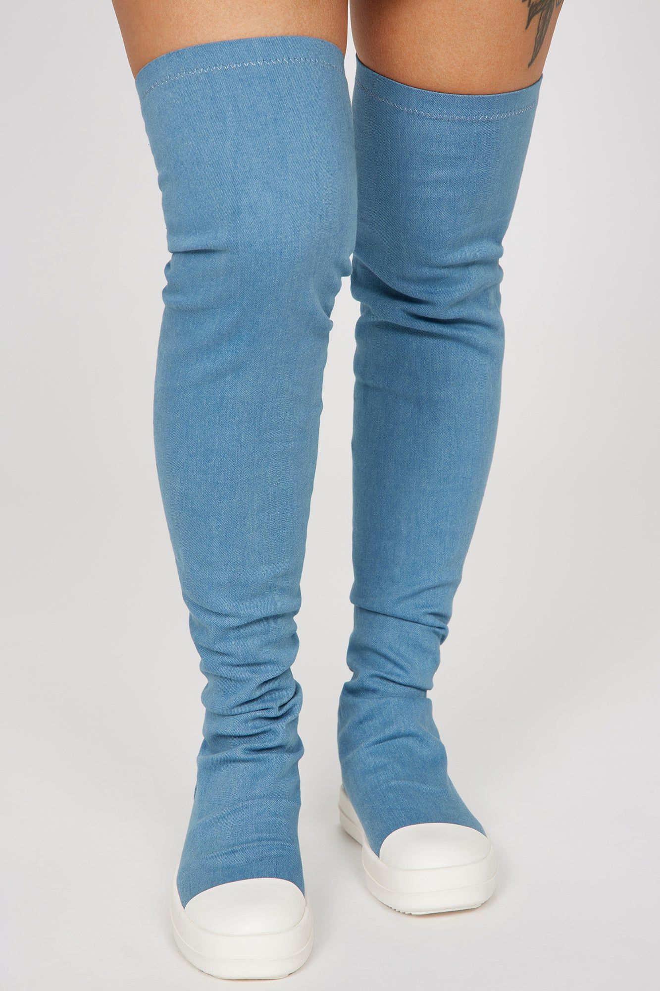 Loren Over The Knee Boots - Denim sold by Fashion Nova product image thumbnail 2