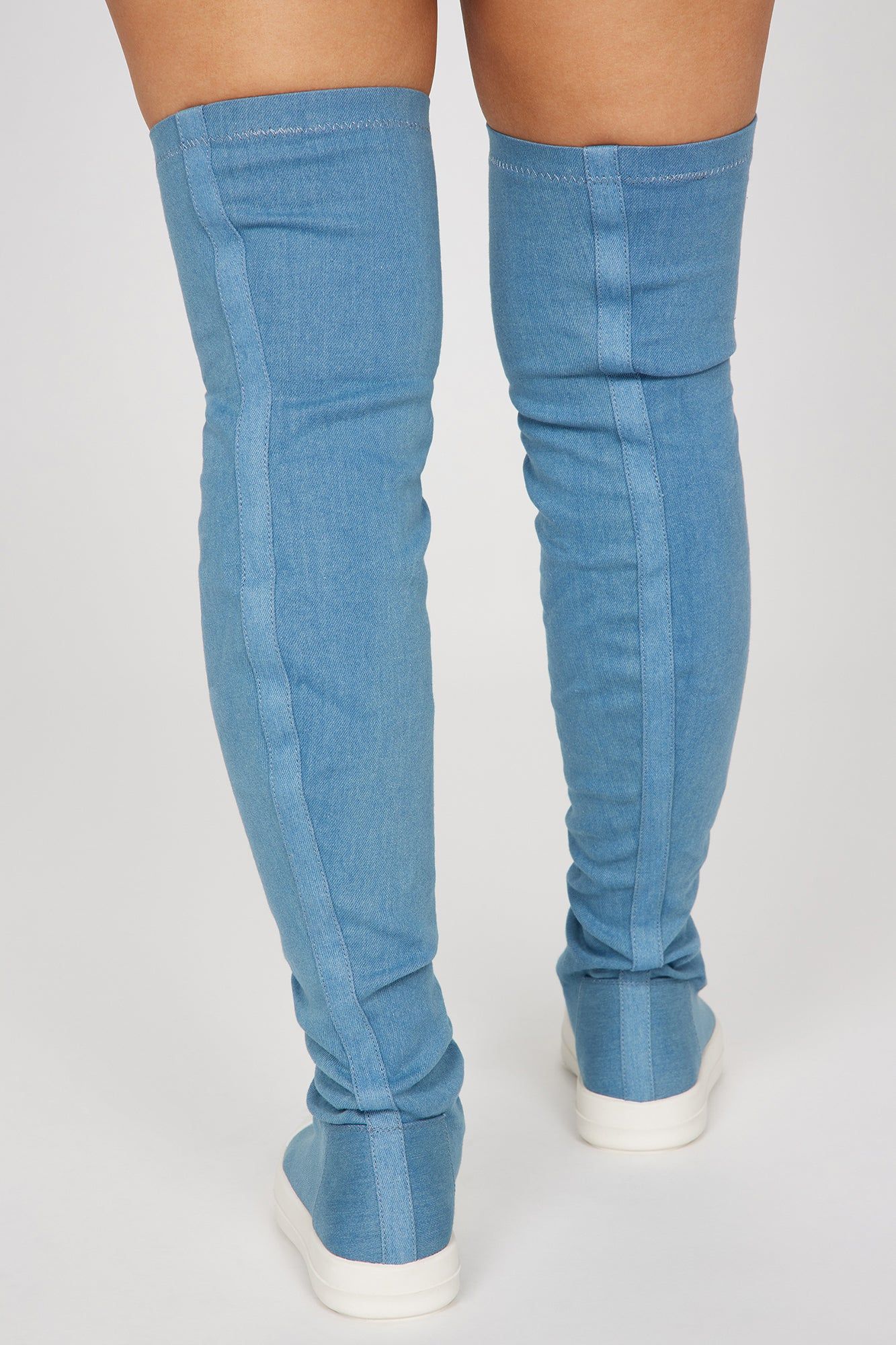 Loren Over The Knee Boots - Denim sold by Fashion Nova product image thumbnail 3