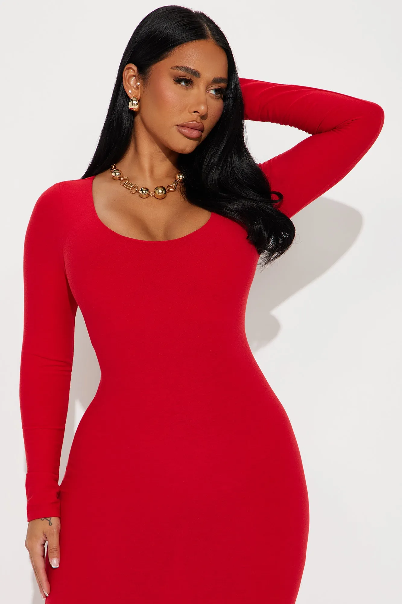 Adeline Midi Dress - Red sold by Fashion Nova product image thumbnail 2