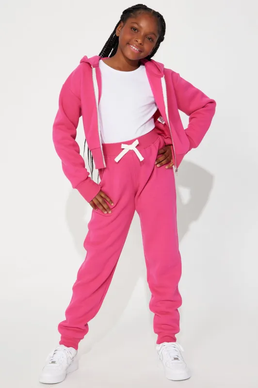 Mini Chill Mode Hoodie And Jogger Set - Pink sold by Fashion Nova