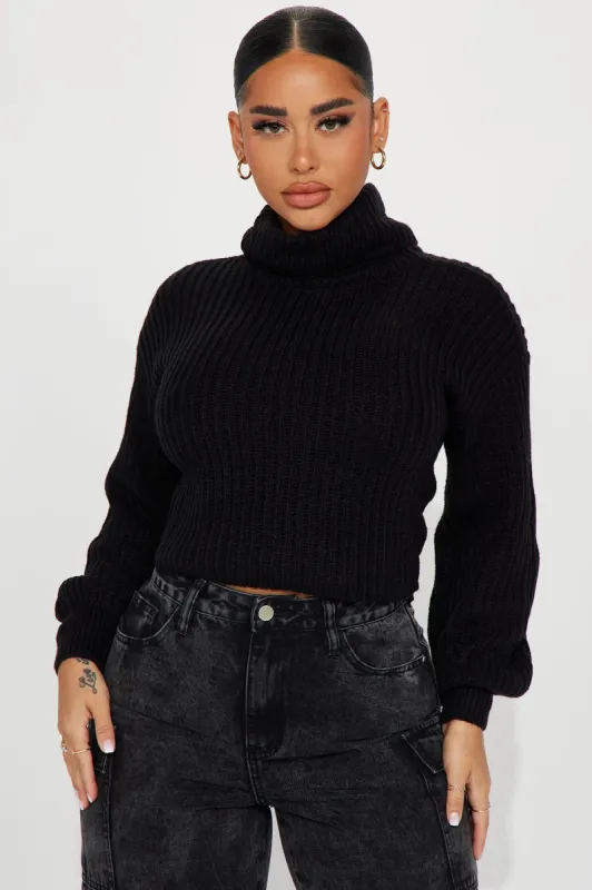 Jaylaani Sweater Top - Black made by Fashion Nova