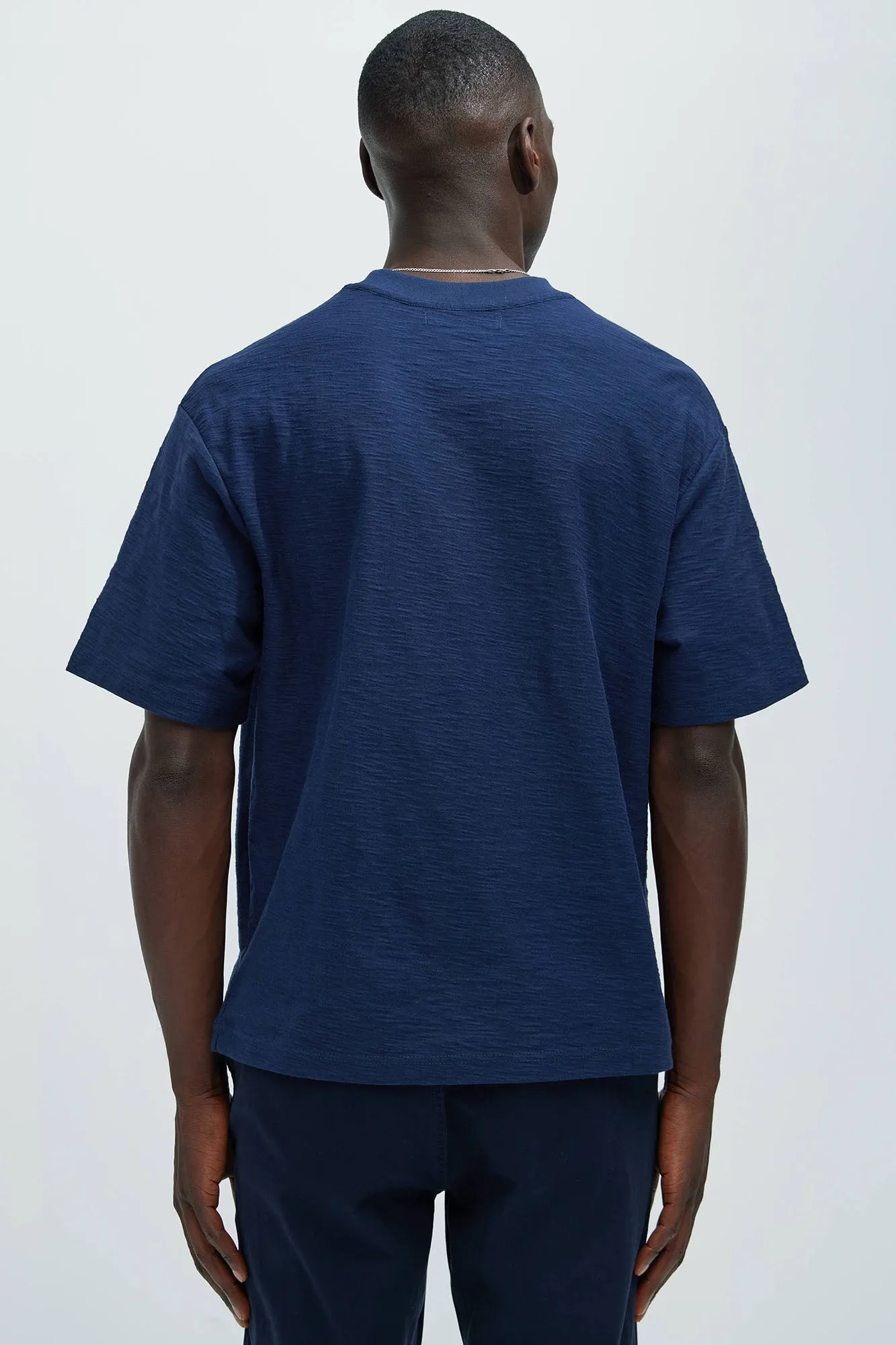 Asher Slub Texture Pocket Tee - Navy sold by Fashion Nova product image thumbnail 4