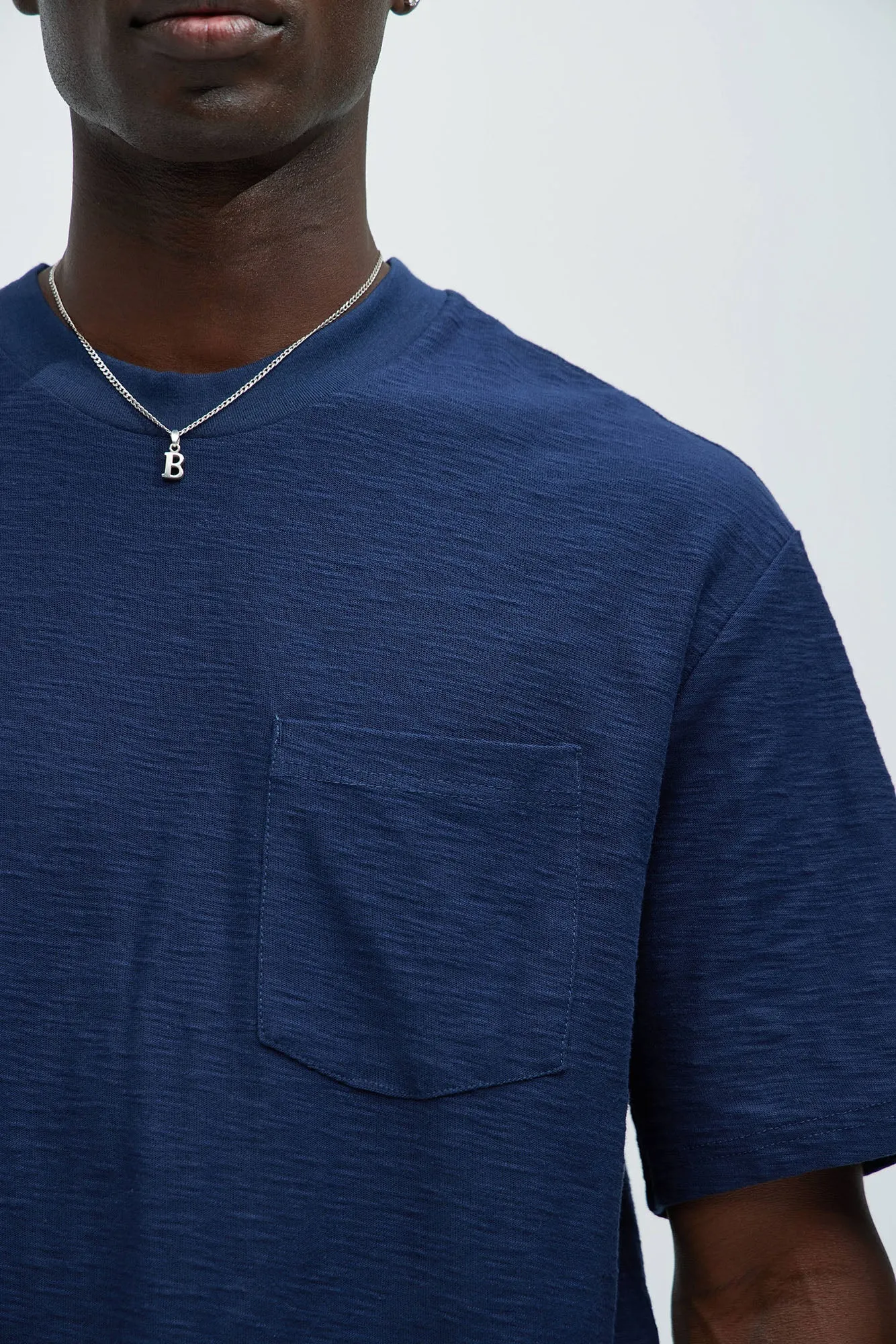 Asher Slub Texture Pocket Tee - Navy sold by Fashion Nova product image thumbnail 3