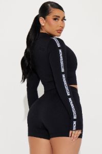 Nova Sport Effortless Seamless Active Jacket - Black sold by Fashion Nova