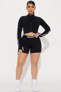 Nova Sport Effortless Seamless Active Jacket - Black sold by Fashion Nova