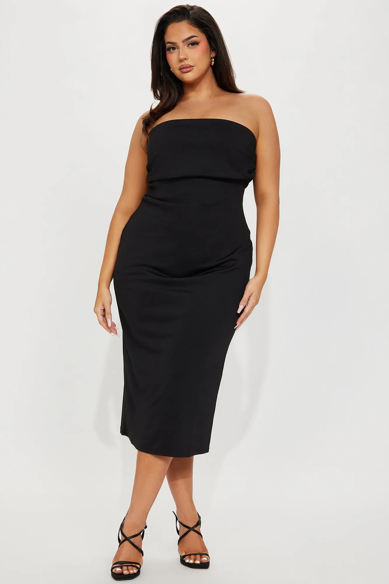 When In Rome Ruched Midi Dress - Black sold by Fashion Nova product image thumbnail 4
