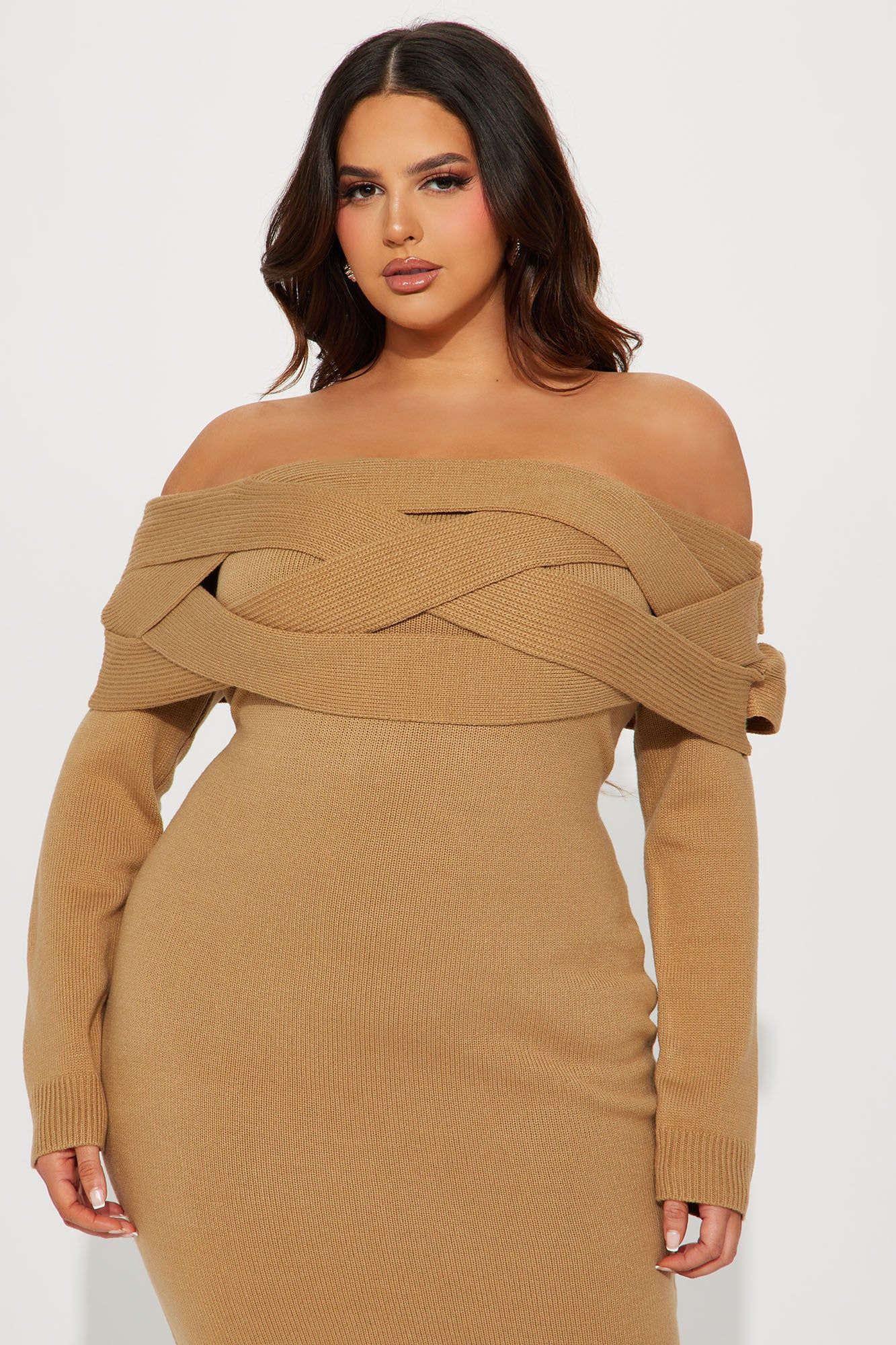 Vivien Sweater Midi Dress - Tan sold by Fashion Nova product image thumbnail 5